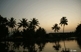 Sonnenuntergang in den Backwaters