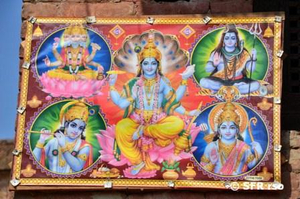 Gemälde mit Hindugöttern