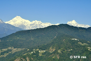 Blick auf die Himalaya Bergkette