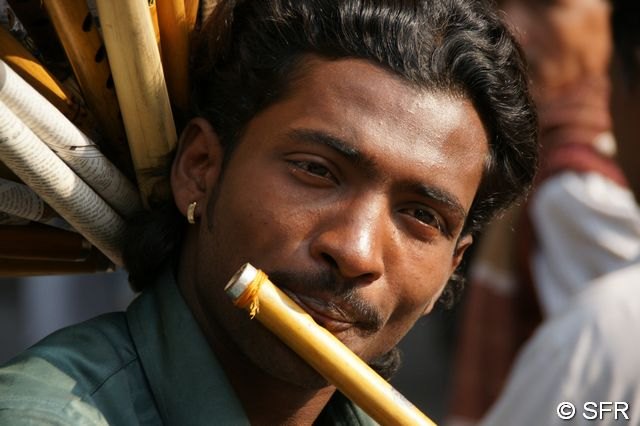 Flötenspieler in Indien
